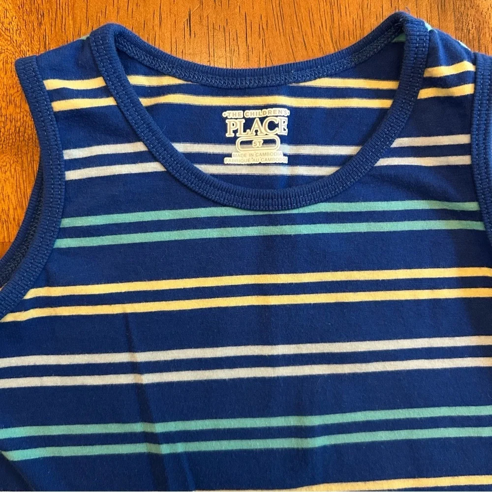 Boys Blue Striped Tank Top | Size 5T | The Children’s Place